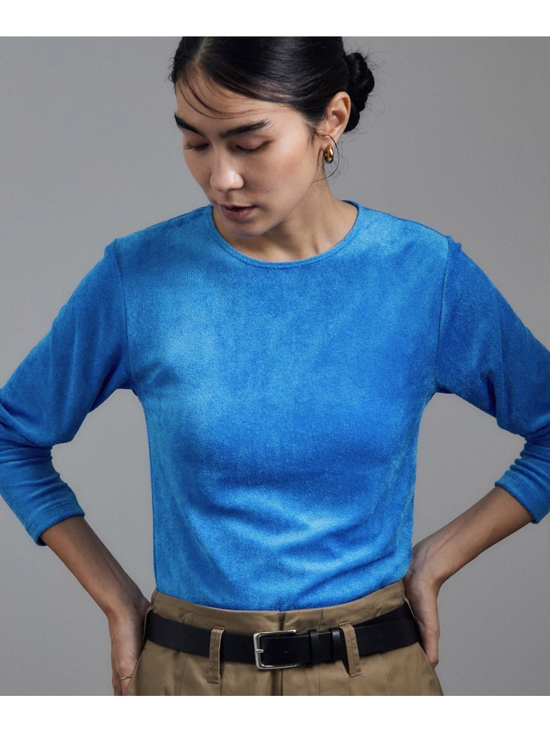 【SALE／40%OFF】【Baserange(ベースレンジ)】OMO LONG SLEEVE TEE SALON adam et rope' サロン アダム エ ロペ トップス カットソー・Tシャツ ブルー【RBA_E】【送料無料】[ Fashion]