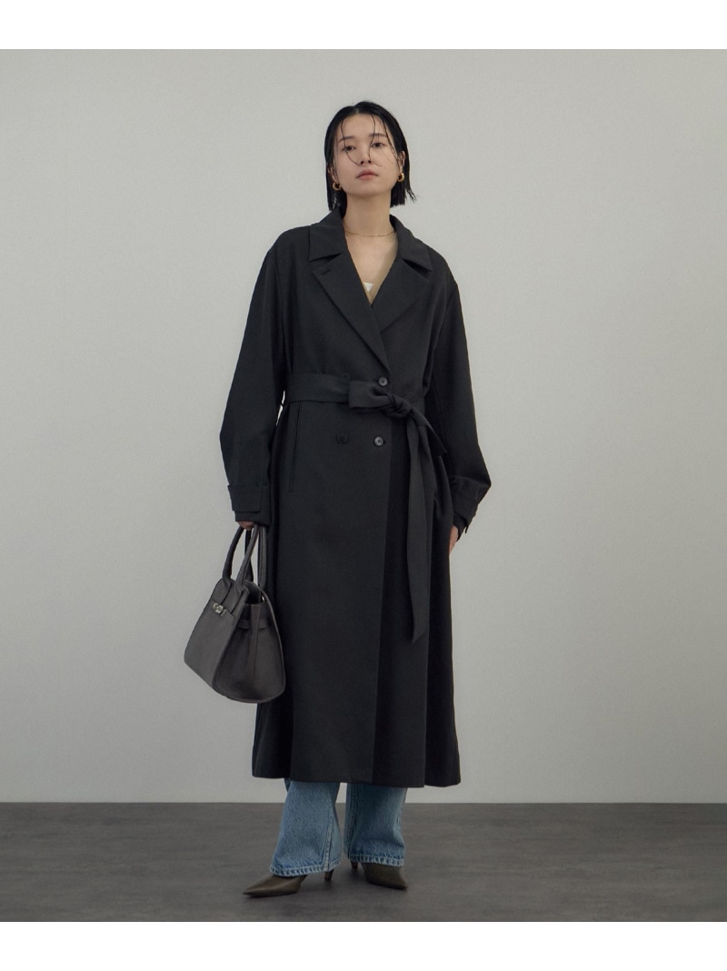 【SALE／30%OFF】色合いトレンチコート SALON adam et rope\u0027 赤ちょうちん アダム エ ロペ ジャケット・アウター トレンチコート 黒いこと カーキ緑であること【RBA_E】【貨物輸送無料】[ Fashion]