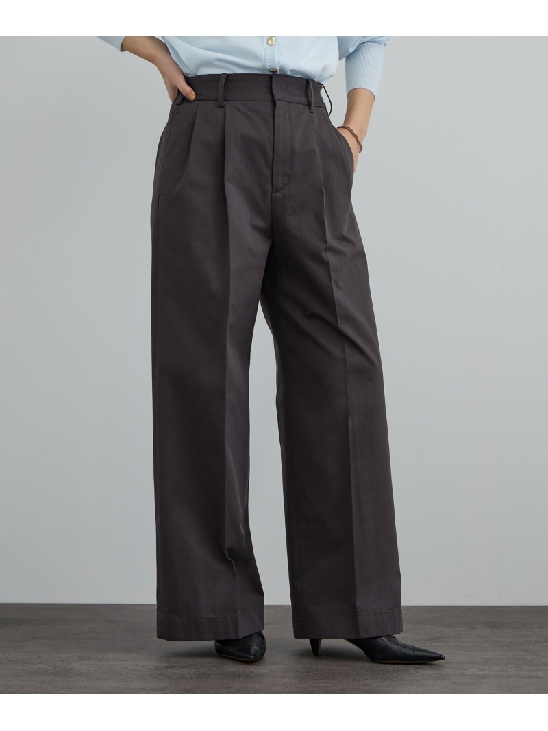 tacca Cギャバ STYLE UP TACK PANTS SALON adam et rope' サロン アダム エ ロペ パンツ その他のパンツ グレー ベージュ【送料無料】[ Fashion]