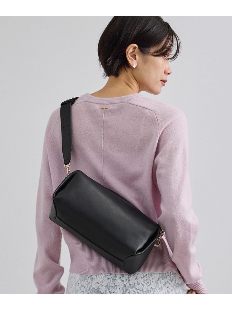 【WEB限定】ワイドベルトボックスショルダー SALON adam et rope' サロン アダム エ ロペ バッグ ショルダーバッグ グレー ブラック【送料無料】[ Fashion]｜サロン アダム エ ロぺ