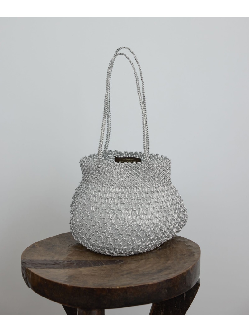 【The Bagmati(バグマティ)】メッシュ肩先 SALON adam et rope\u0027 赤ちょうちん アダム エ ロペ 御徒面子 トートバッグ しろがね色【貨物輸送無料】[ Fashion]