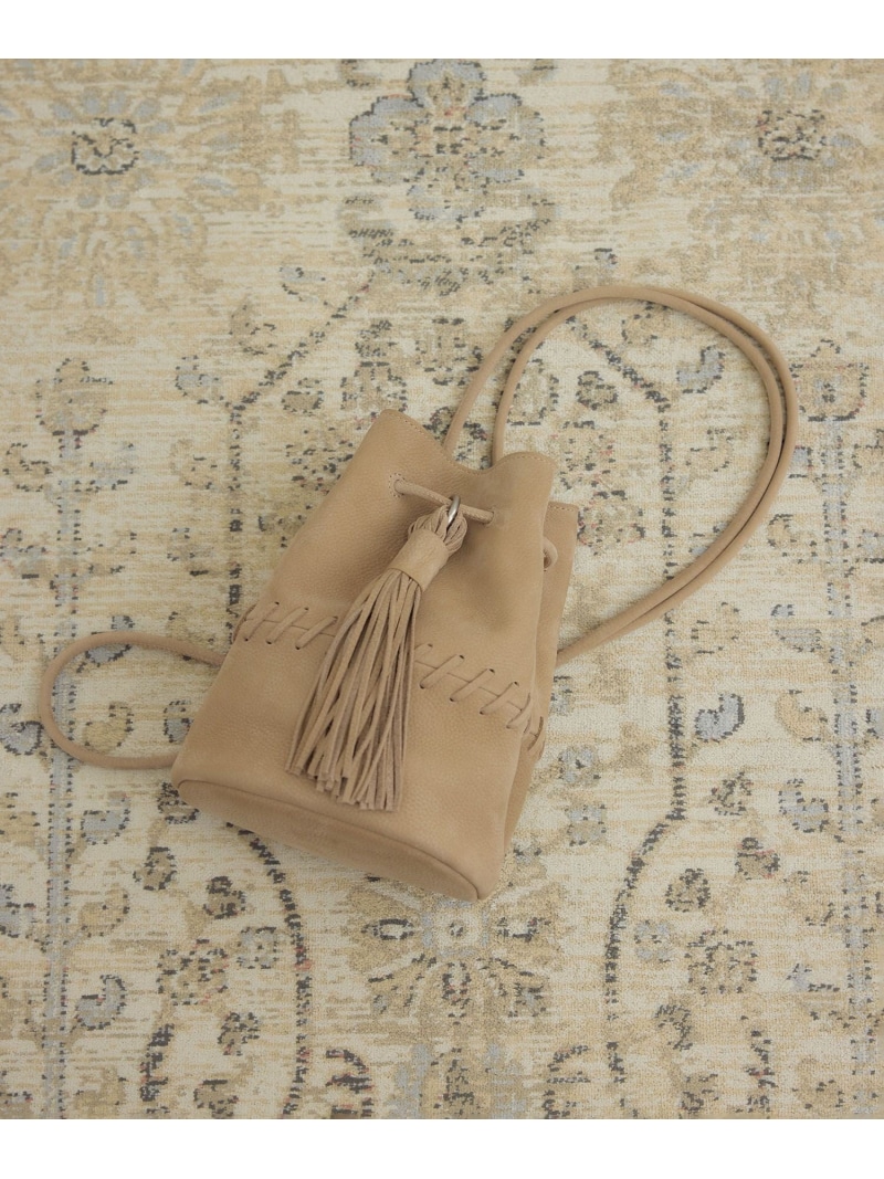 【SALE／30%OFF】【W S(ドゥーブル)】レザードロストミニバッグ SALON adam et rope\u0027 赤ちょうちん アダム エ ロペ 御徒面子 ショルダーバッグ ベージュ 白いこと【RBA_E】【貨物輸送無料】[ Fashion]