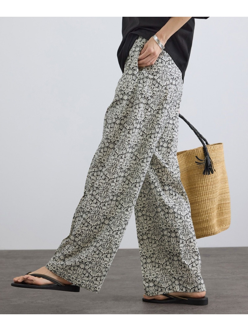 LIBERTYイージーリラックスパンツ SALON adam et rope' サロン アダム エ ロペ パンツ その他のパンツ グリーン ブルー ブラック【先行予約】*【送料無料】[ Fashion]
