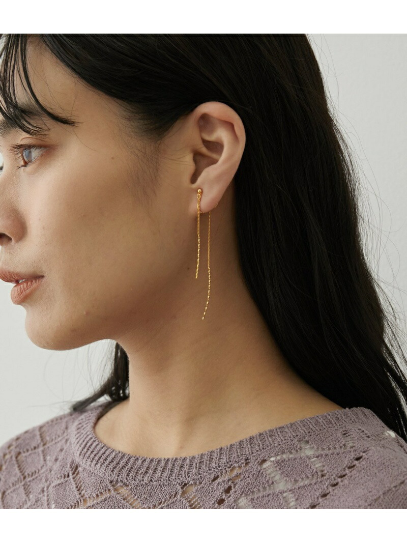 【楽天市場】Metal twist bar earring【made in JAPAN】 SALON adam et rope' サロン