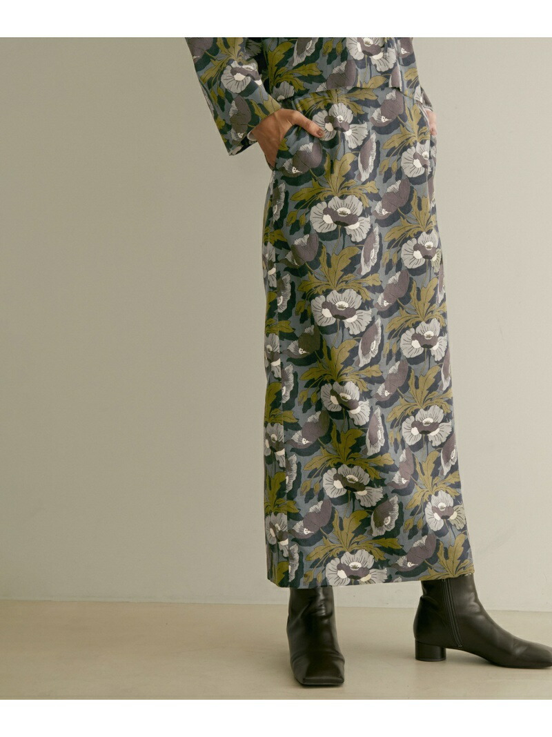 数々の賞を受賞 リバティプリントロングタイトスカート Salon Adam Et Rope サロン アダム エ ロペ スカート スカートその他 カーキ ブラウン Rakuten Fashion Fucoa Cl