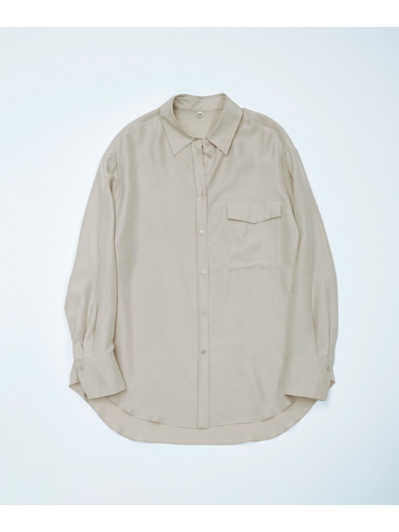 [26SS]GENTLE SILK シャツ / セットアップ対応・洗える SALON adam et rope' サロン アダム エ ロペ トップス シャツ・ブラウス ブラック ベージュ【送料無料】[ Fashion] 22,330円