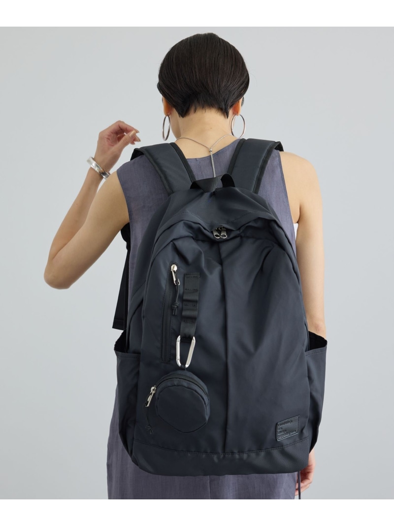 【WEB限定】ラウンドポーチ&エコバッグ付きリュック SALON adam et rope' サロン アダム エ ロペ バッグ リュック・バックパック ブラック グレー【送料無料】[ Fashion]