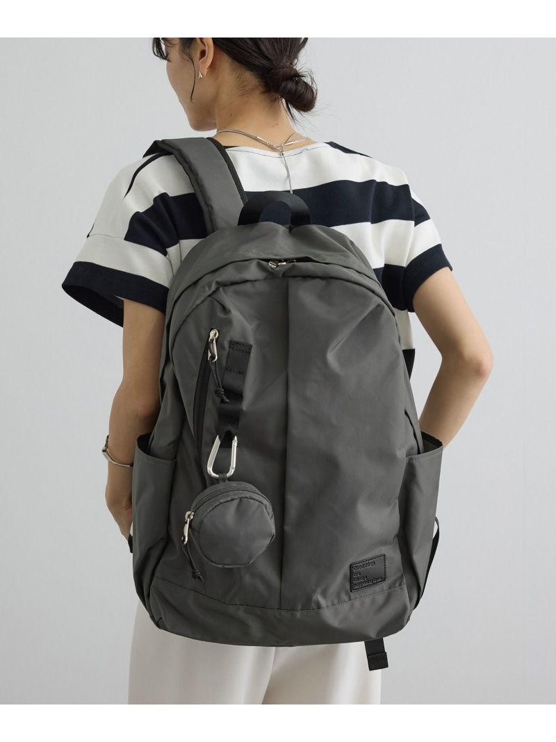 【WEB押さえる】ラウンド合切袋\u0026エコ御徒面子付き添い人撥水背嚢 SALON adam et rope\u0027 赤ちょうちん アダム エ ロペ 御徒面子 背嚢・うしろ側容器に並べる 黒いこと 薄墨色【貨物輸送無料】[ Fashion]
