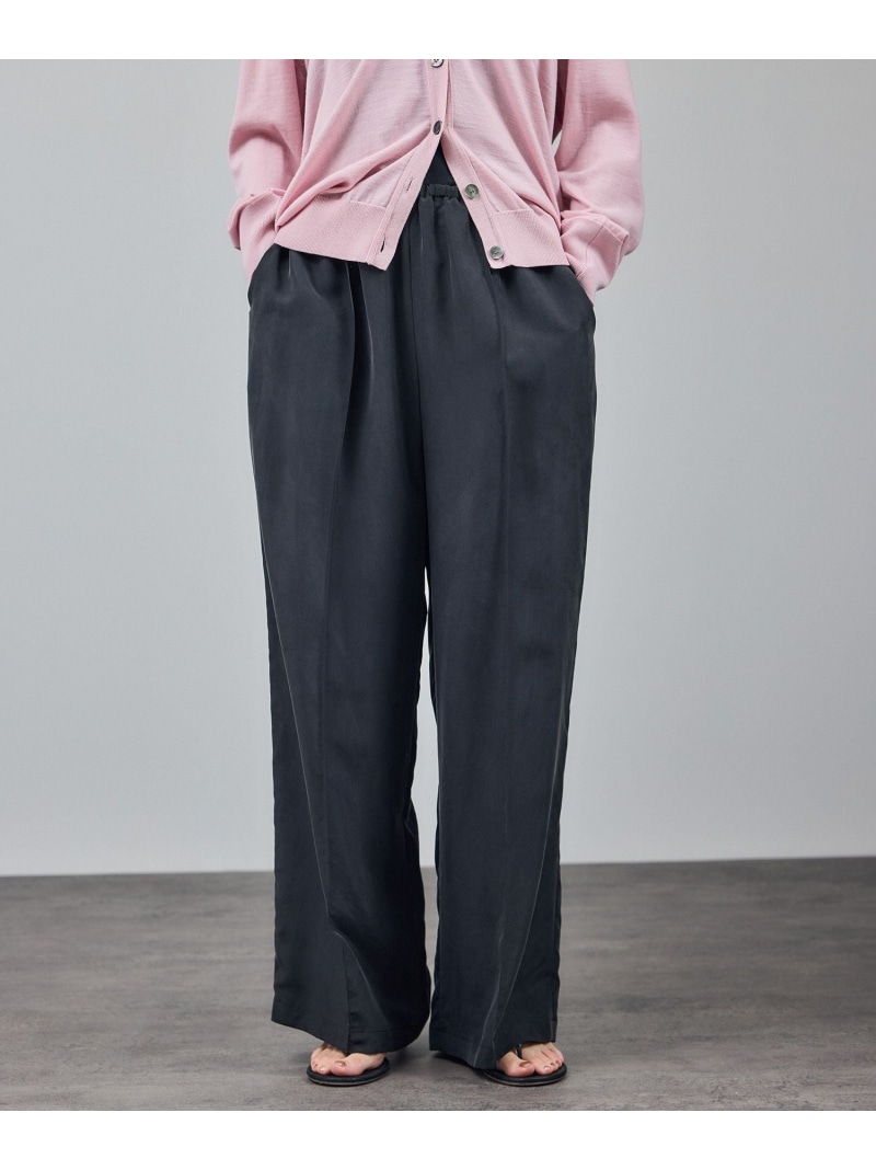 [25AW]GENTLE SILK パンツ / セットアップ対応・洗える SALON adam et rope' サロン アダム エ ロペ パンツ その他のパンツ ブラウン ブラック ピンク【送料無料】[ Fashion]｜サロン アダム エ ロぺ