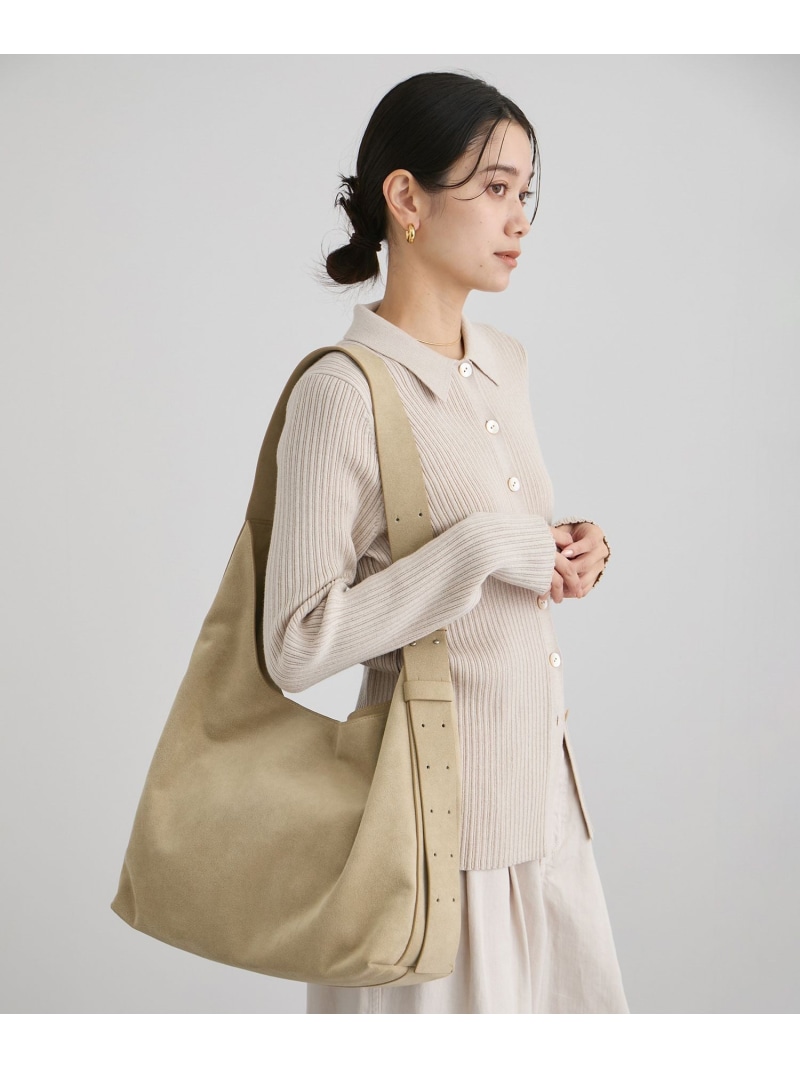 【SALE／60%OFF】【W S(ドゥーブル)】Ultrasuede(R)ホーボーバッグ SALON adam et rope\u0027 赤ちょうちん アダム エ ロペ 御徒面子 ショルダーバッグ ベージュ【RBA_E】【貨物輸送無料】[ Fashion]
