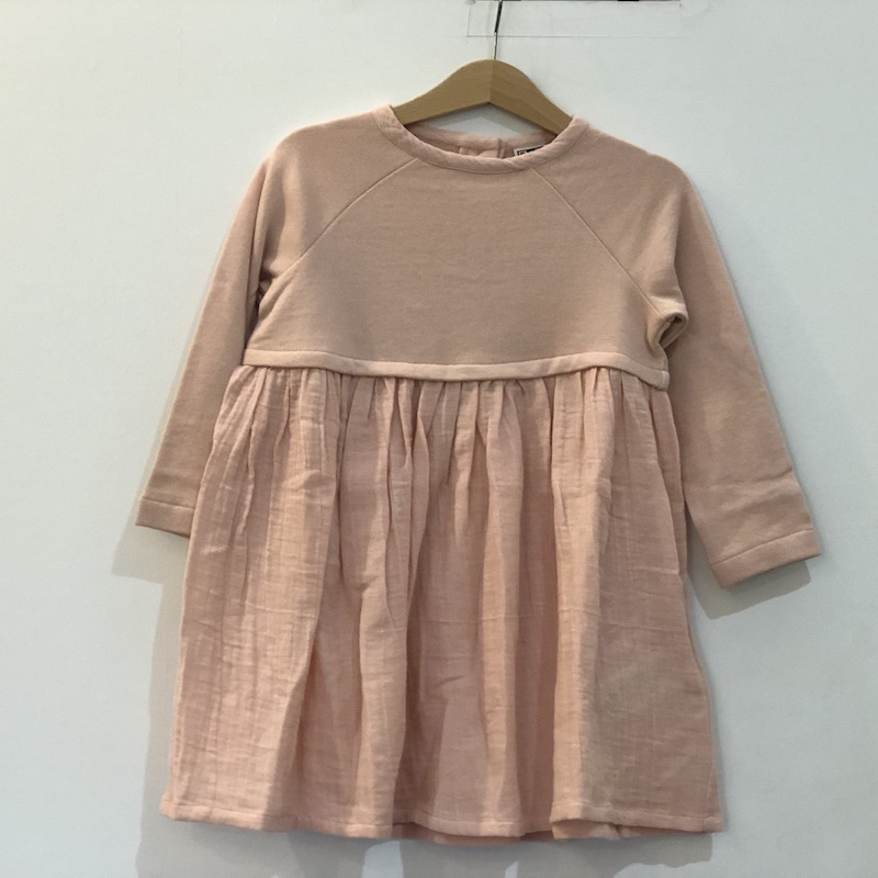 SALE 21AW ボントン bonton シンプルワンピース　コットンワンピース　ピンク　パープル　女の子　4歳　5歳　6歳　７歳　８歳　１０歳