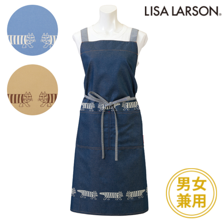 〈SALE〉【LISA LARSON】リサ ラーソン フレッシュマイキー ハーフラバーPt前結び クロス エプロン おしゃれ ブランド 〈1点までメール便OK〉画像