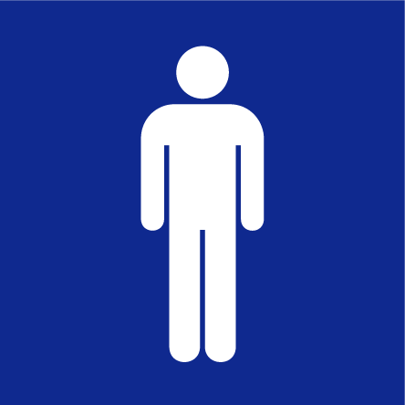 楽天市場】絵文字標識 男子洗面所 230×200×4 トイレ表示 入口表示 男子