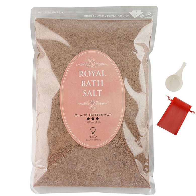 楽天市場 送料無料 ロイヤルバスソルト ピンクパウダー 2kg ヒマラヤ岩塩 スプーン オーガンジーポーチ付き ギフト ダイエット 天然 入浴剤 バスソルト 着後レビューでクーポンプレゼント ソルティースマイル