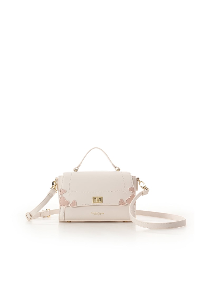 【SALE／30%OFF】ハート形寄せ合わせ ショルダーバッグ Samantha Thavasa Petit Choice サマンサタバサプチチョイス 御徒面子 ショルダーバッグ 白いこと サクラ色【RBA_E】【貨物輸送無料】[ Fashion]