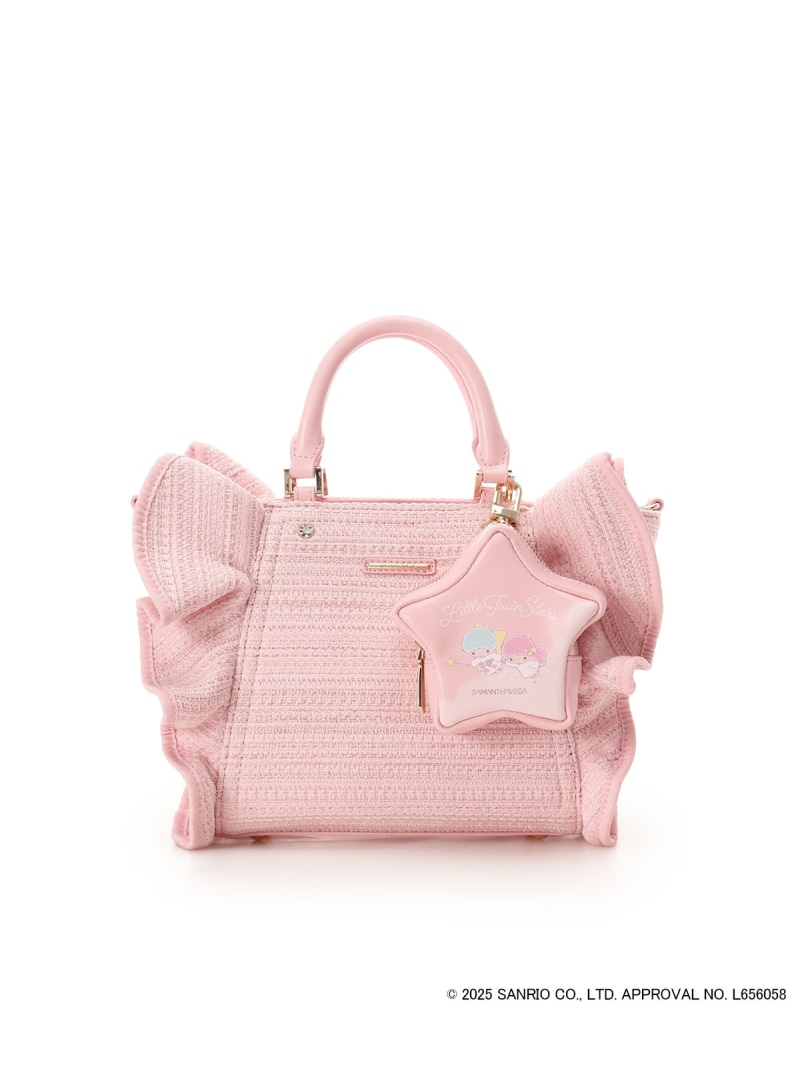 【SALE／30%OFF】『リトルツインスターズ』(キキ\u0026ララ)フラウンスハンドバック SAMANTHAVEGA サマンサ ベガ 御徒面子 ハンドバック サクラ色【RBA_E】【貨物輸送無料】[ Fashion]