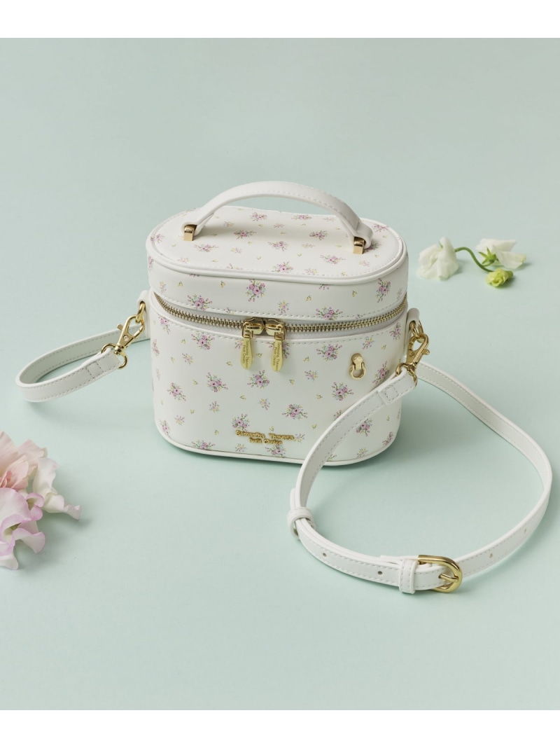 【SALE／30%OFF】御花寄せ合わせ バニティバッグ Samantha Thavasa Petit Choice サマンサタバサプチチョイス 御徒面子 ショルダーバッグ 白いこと サクラ色【RBA_E】【貨物輸送無料】[ Fashion]