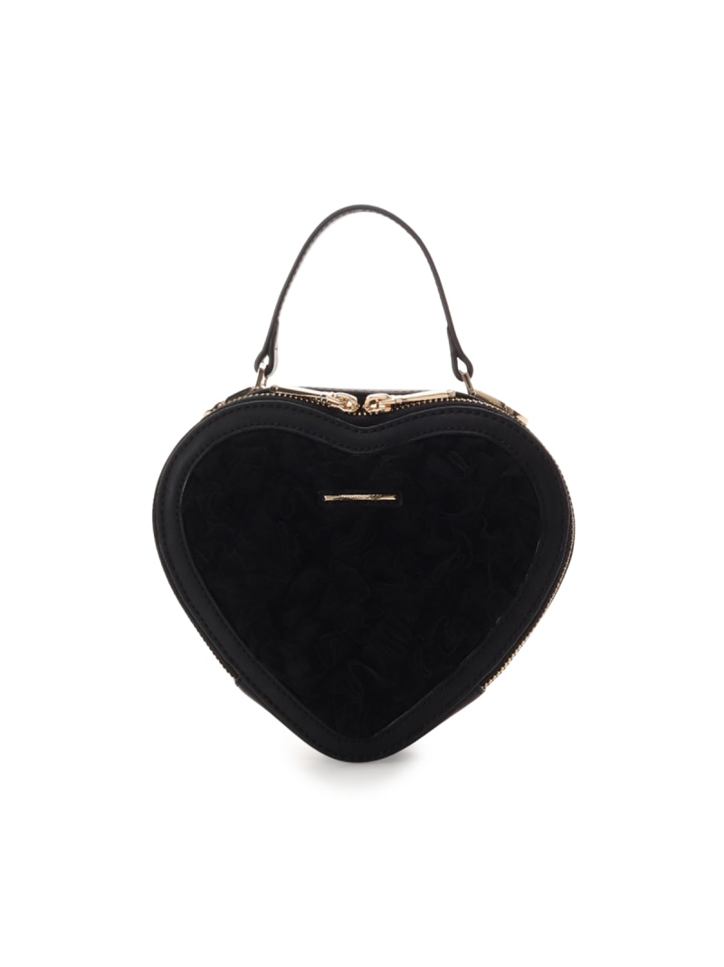 【SALE／30%OFF】チュールハート型ショルダーバッグ SAMANTHAVEGA サマンサ ベガ バッグ ショルダーバッグ ブラック ホワイト ピンク【RBA_E】【送料無料】[ Fashion]｜Samantha Thavasa　サマンサタバサ