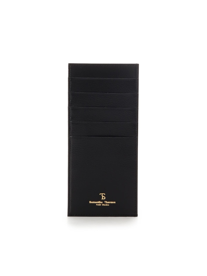【SALE／50%OFF】レザー 薄型カードケース Samantha Thavasa Petit Choice サマンサタバサプチチョイス 財布・ポーチ・ケース その他の財布・ポーチ・ケース ブラック ブラウン【RBA_E】【送料無料】[ Fashion]
