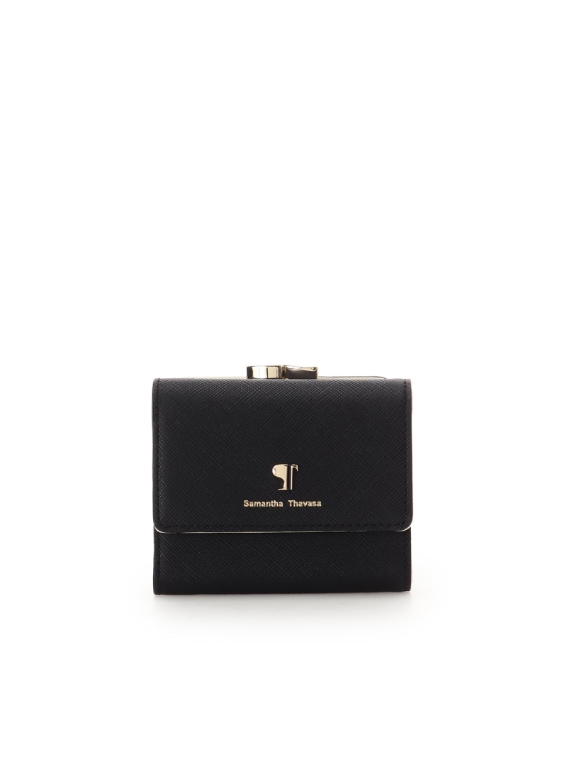 [Newカラー]Pomme d'espoir ポムディスポワール バイカラー三つ折り口金財布 Samantha Thavasa サマンサタバサ 財布・ポーチ・ケース 財布 ブラック ピンク グレー【送料無料】[ Fashion]