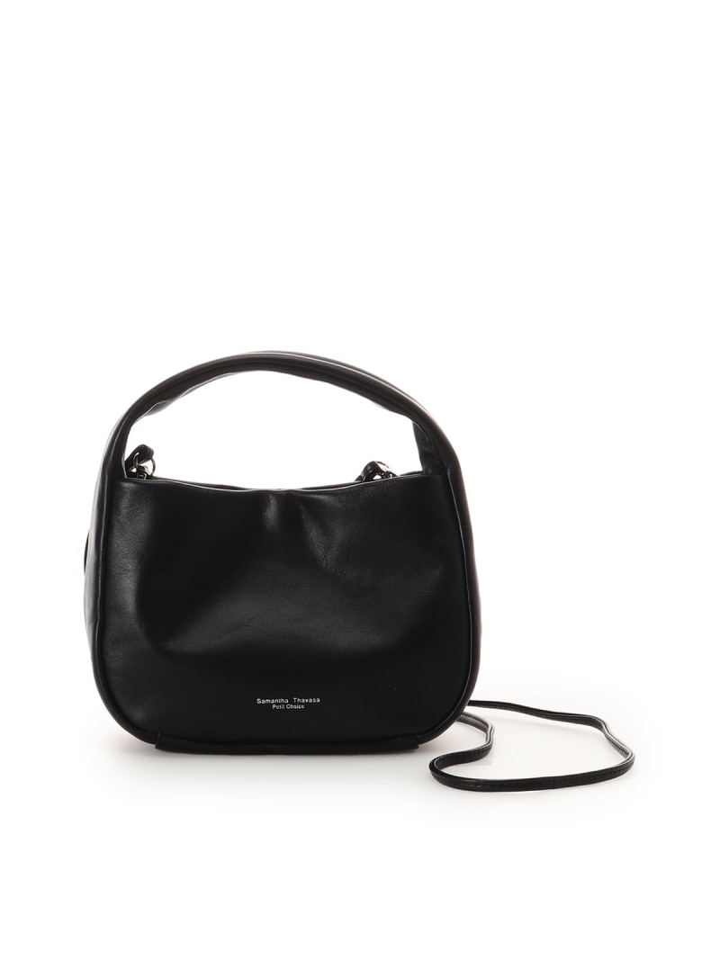 【SALE／50%OFF】ソフトレザーミニバッグ Samantha Thavasa Petit Choice サマンサタバサプチチョイス 御徒面子 ショルダーバッグ しろがね色 さくら色 緑であること 黒いこと【RBA_E】【貨物輸送無料】[ Fashion]