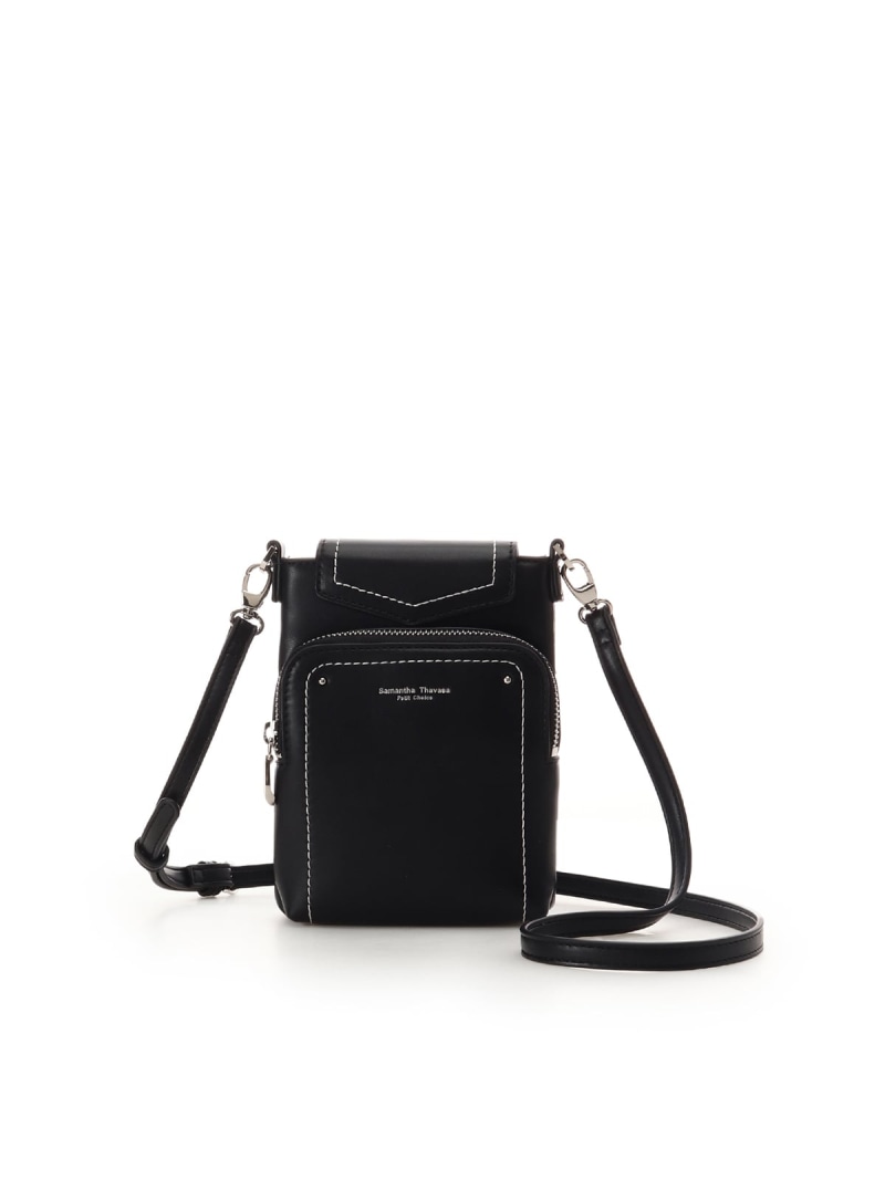 【SALE／30%OFF】シンプル スマホショルダー Samantha Thavasa Petit Choice サマンサタバサプチチョイス バッグ ショルダーバッグ ブラック イエロー ピンク【RBA_E】【送料無料】[ Fashion]｜Samantha Thavasa　サマンサタバサ