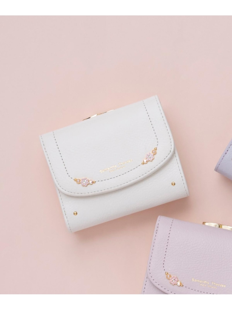 フラワーパール 折財布 Samantha Thavasa Petit Choice サマンサタバサプチチョイス 財布・ポーチ・ケース 財布 ホワイト ピンク パープル【送料無料】[ Fashion]