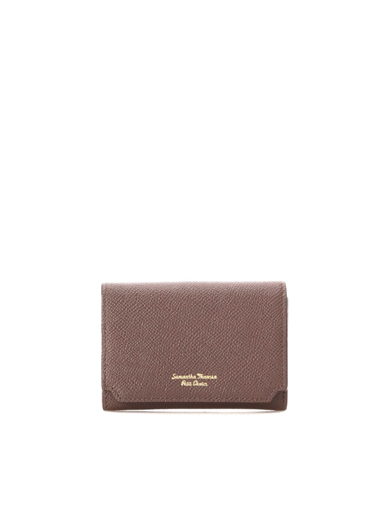 インサイドバイカラー カードケース Samantha Thavasa Petit Choice サマンサタバサプチチョイス 財布・ポーチ・ケース その他の財布・ポーチ・ケース ブラウン グレー グリーン パープル【送料無料】[ Fashion]