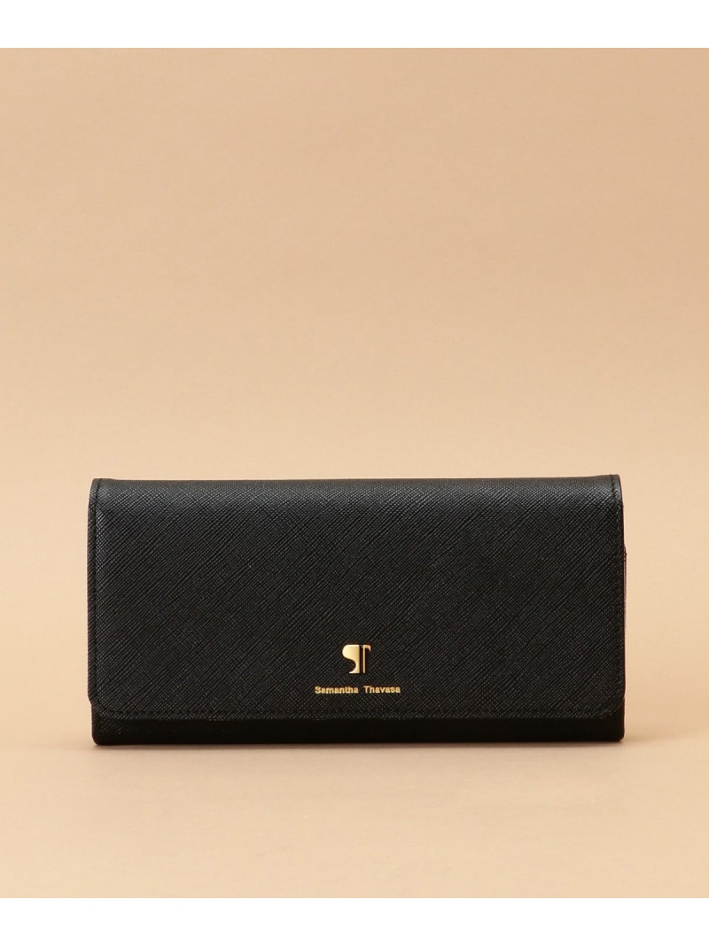 Pomme d'espoir ポムディスポワール バイカラー長財布 Samantha Thavasa サマンサタバサ 財布・ポーチ・ケース 財布 ブラウン カーキグリーン グレー ブラック ベージュ ホワイト ピンク【送料無料】[ Fashion]