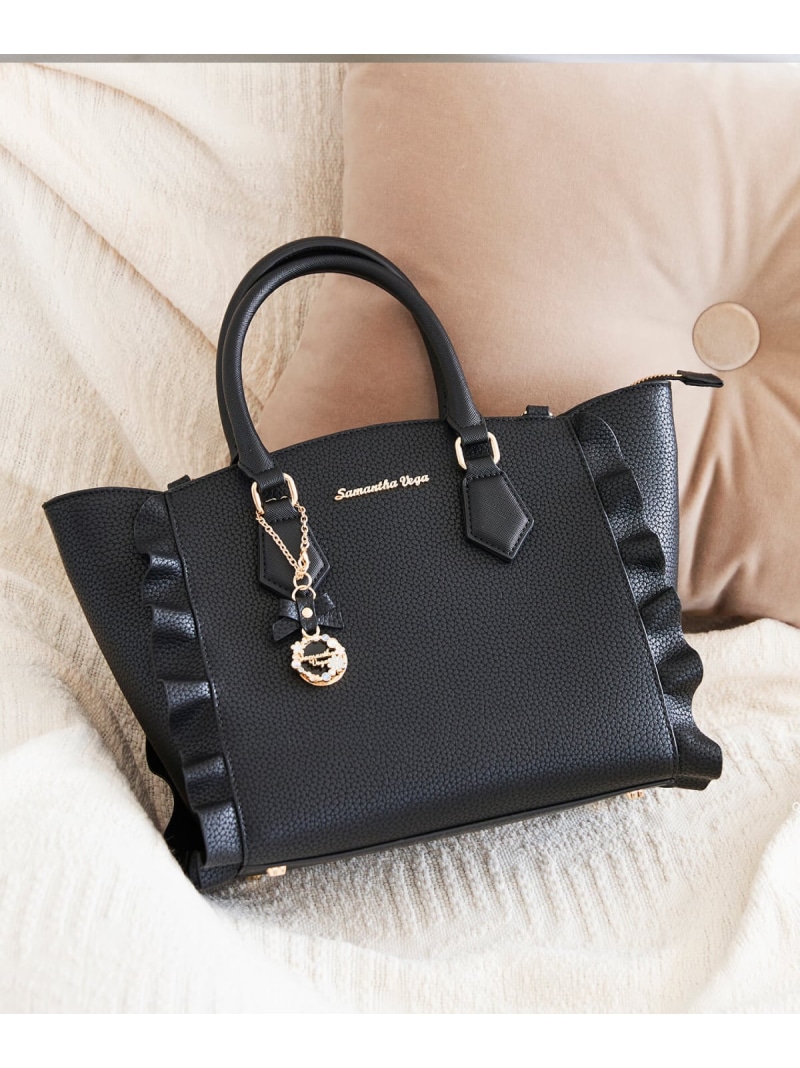 フラッター小 SAMANTHAVEGA サマンサ ベガ バッグ ハンドバッグ ベージュ ブルー ブラック ホワイト ピンク【送料無料】[ Fashion]