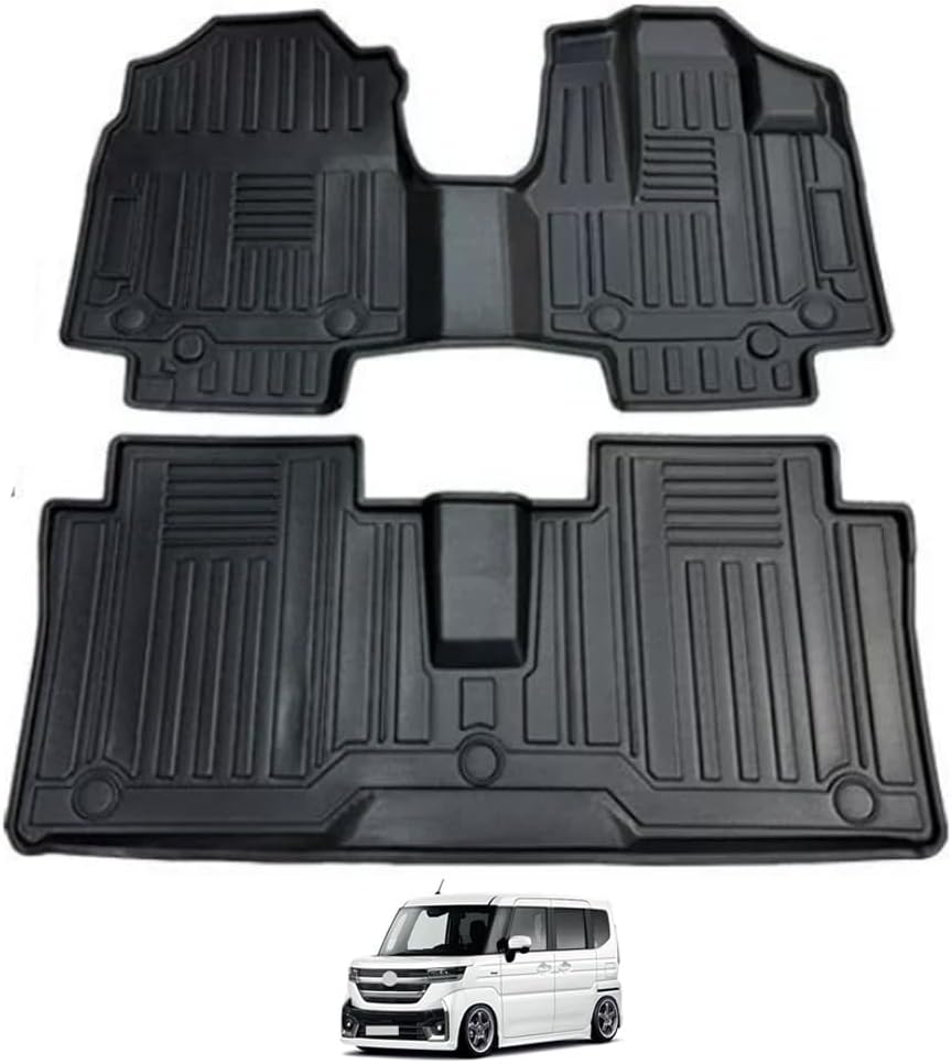 フロアマット スズキ スペーシア カスタム 対応 カーマット Spacia/Spacia Custom MK54S MK94S 新型 3代目 2023年11月～現行(R5.11-現行) 専用設計 1-2列目マット TPE素材 防水 耐汚れ 取付簡単 内装 カスタムパーツ アクセサリー カー用品 (スズキ との互換性あり MK54S)