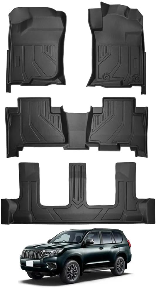 フロアマット ランドクルーザー プラド 150系 対応 カーマット トヨタ ランドクルーザー プラド 150系 ７人乗り GDJ150W /TRJ150W 前中後期 専用設計 セカンドマット TPE素材 防水 滑り 防止 耐汚れ 取付簡単 内装 カスタムパーツ アクセサリー カー用品