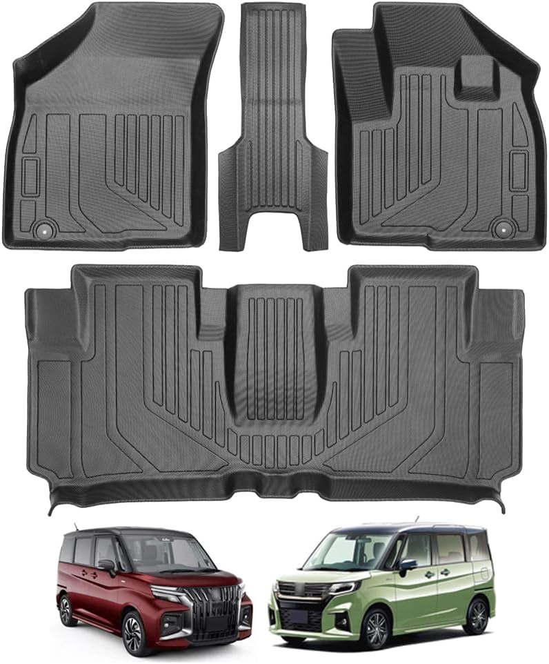 フロアマット 新型 ソリオ ソリオバンディット 対応 カーマット SOLIO/SOLIO BANDIT MA27S MA37S MA47S MAD7S 2020年12月~ 現行 専用設計 TPE素材 防水 滑り 防止 耐汚れ 取付簡単 内装 カスタムパーツ アクセサリー カー用品 (フロアマット(1~2列目))|サマーピーチストア