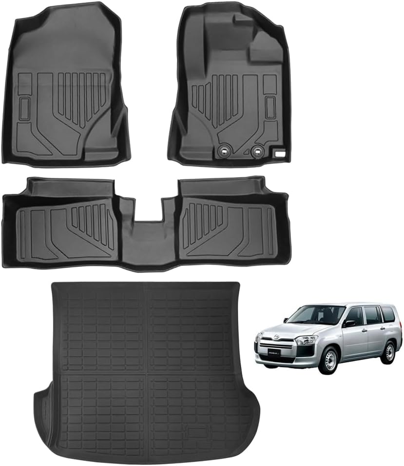 フロアマット プロボックス NCP160系 対応 カーマット ラゲッジマット トヨタ プロボックス NCP160系 ハイブリッド車 2014年9月～現行 専用設計 TPE素材 防水 滑り防止 耐汚れ 取付簡単 保護マット カー用品 アクセサリー