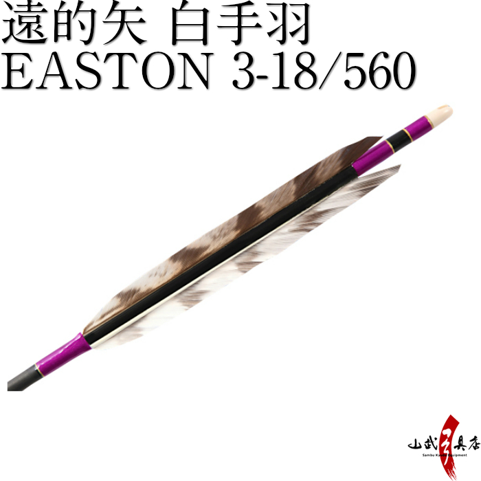 弓道 弓道 矢 D 1087 遠的矢 格闘技 武術 白手羽 Easton Easton 3 18 560 6本組 Rcp 弓道具の専門店 山武弓具店 弓具 弓道 矢 送料無料