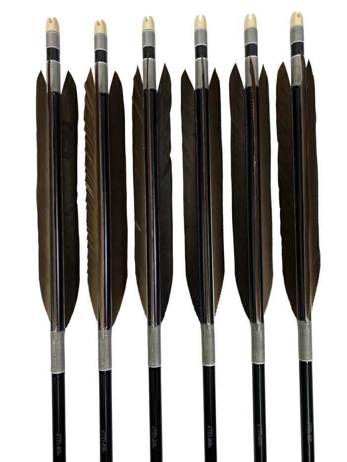 楽天市場】弓道 矢 黒手羽 B級品 2015 6本組【D-1718