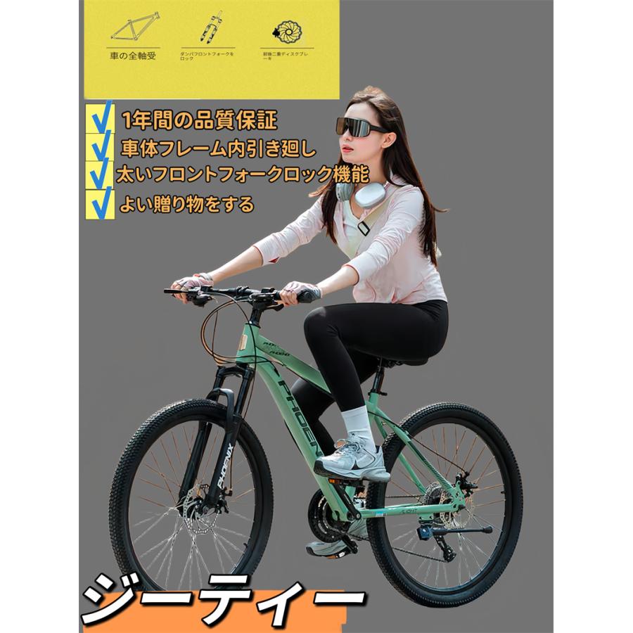 2025新型銀輪 自動二輪車 マウンテンバイク いけ図図しいタイア 21 24 27 30段変速 24in 26in 27.5in運動競技アウトドア メンズ レデ