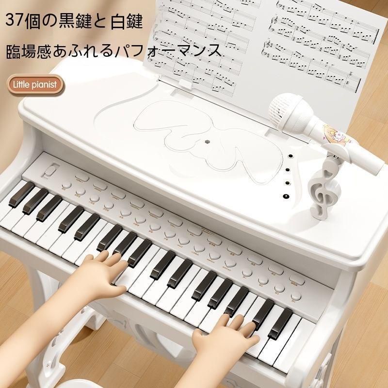 度合い贏ち得る！ 子洋琴 洋琴 遊び道具 遊び道具の洋琴 赤ちゃん用 キッズ 光る ミニ洋琴 マイクロホン付き添い人 陰電子 鍵盤 多役立つこと 生まれ落ちる