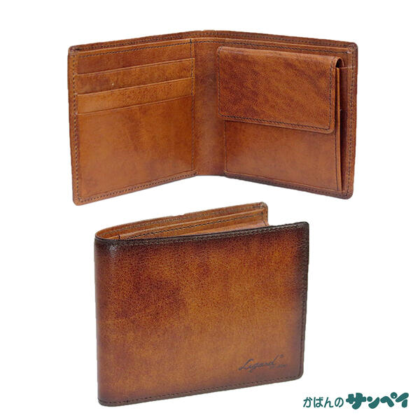ラガード Lugard・G3 (ジー・スリー) 二つ折財布（小銭入れ有り）5205 男性用 メンズ 二つ折り財布 革 青木鞄 本革 レザー 小銭入れあり アンティーク ギフト プレゼント 贈り物 革小物 男性 ランキング 高評価 9,075円