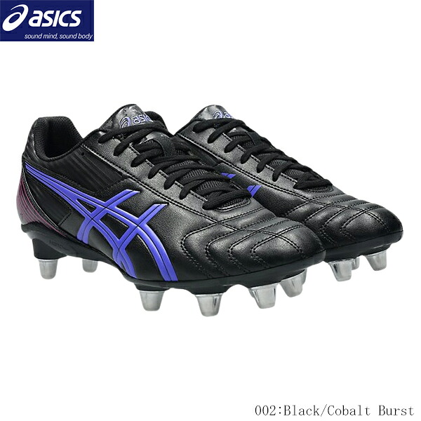 アシックス　ラグビーシューズ　リーサルタックル　足幅ワイドラスト　ラグビースパイク　スタッド取り替え式　ASICS　LETHAL TACKLE WIDE　1111A263　002（ブラック×パープル）　2026SS　2603ai