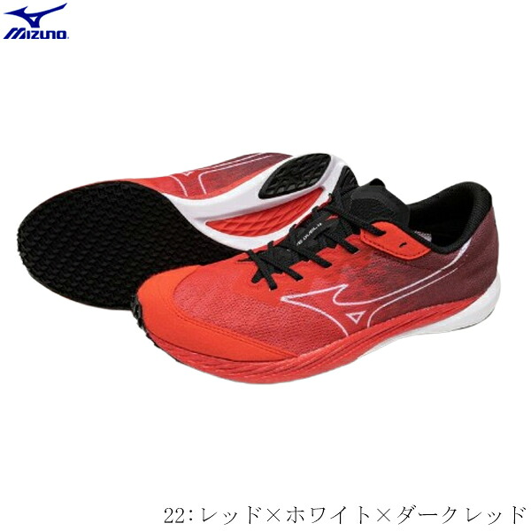 MIZUNO ミズノ レーシングシューズ マラソンシューズ WAVE DUEL4 ウエーブデュエル4 ラスト2E相当 レッド×ホワイト×ダークレッド 2026春夏モデル U1GD255022 2026SS 2602ai