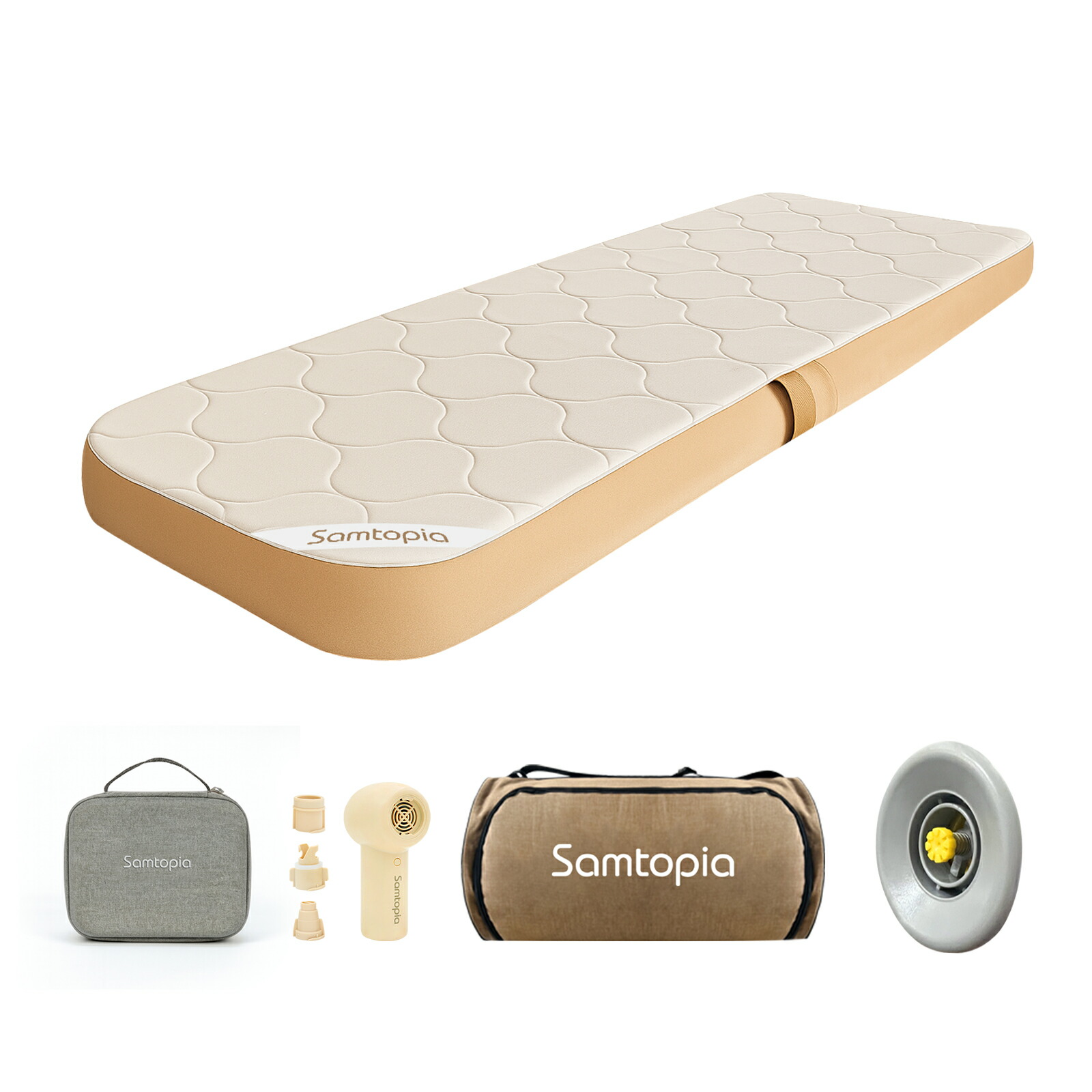 楽天市場】samtopia コット キャンプ エアーベッド一体型コット