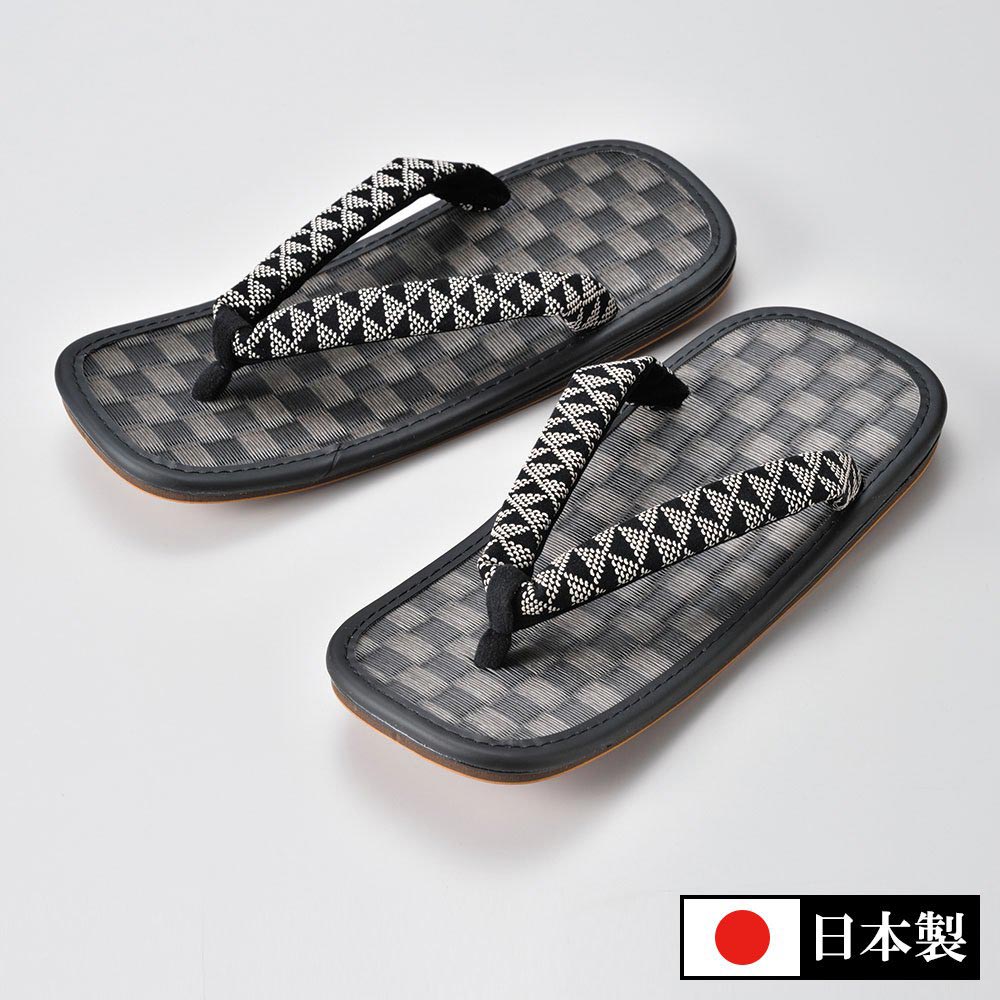 【貨物輸送無料】ともし火底雪駄 市松波うろこ8000(L・LL)