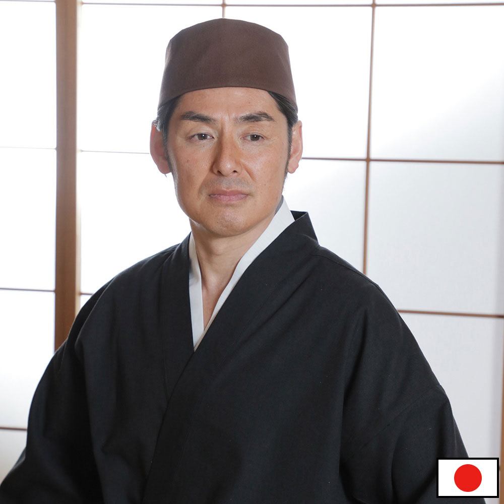 【送料無料】茶匠形 手作り綿無地利休帽 濃茶(S・M・L) 6,300円