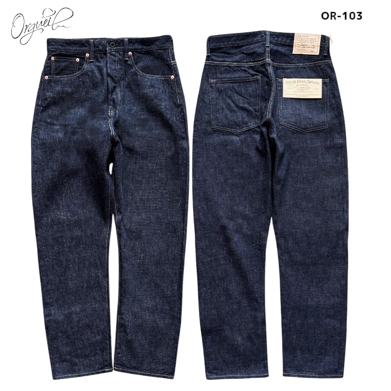 【ORGUEIL】 オルゲイユ OR-103 仕立て屋ジーンズ  レギュラーテーパード Regular Tapered テーラードパンツ 右綾 14薬局衡オンス 本藍 古典派音楽 ヴィンテージ ダルチザン