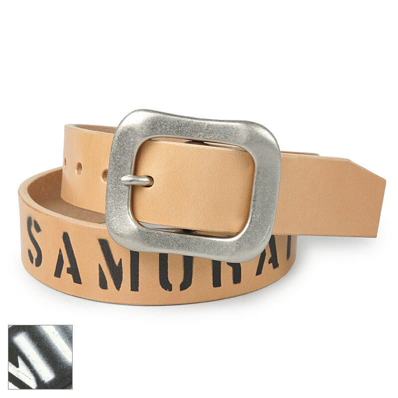 【サムライ手工芸品】 BL-1 なめし革胴締め SINCE 2003 SAMURAI CRAFT  ベンズレザー ステンシル刷り上げる ギャリソンベルト 自然的 黒いこと 御手々御手伝いさん ヌメ革 経年上がり下がり 蔬菜タンニン酸なめし革 本革