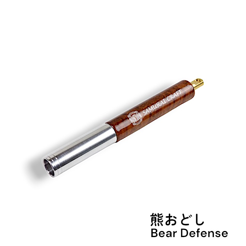 熊おどし かんしゃく玉  花梨 花梨瘤 熊よけ か細い 持ちはこぶ 吊り下げ 軽さ 渓流つり銭ベアーアボイド カリン 杢目 木製 魚釣り アウトドア ジュラルミン 花梨製熊おどし