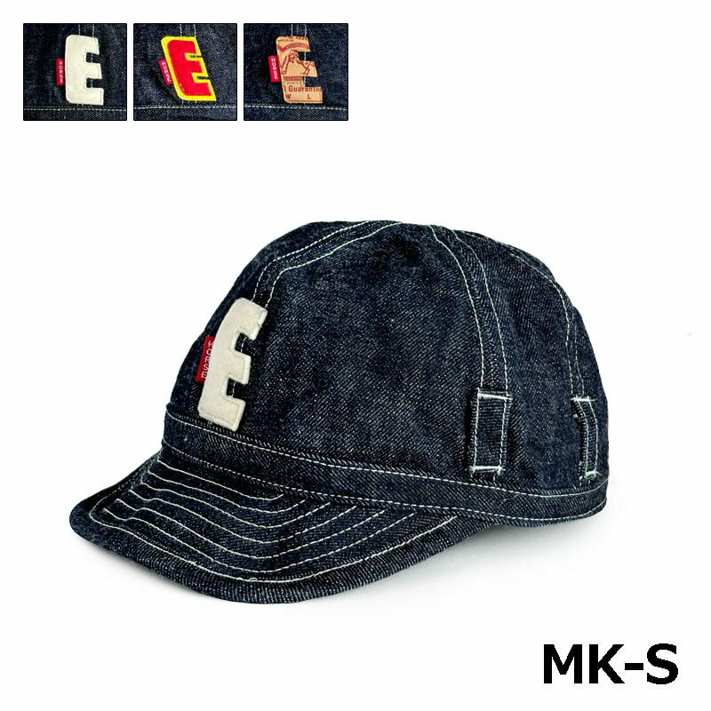 EVISU／エヴィス　デニム中折れ帽　セルヴィッジデザイン　S〜Ｍサイズ　濃紺 7ポケットデザイン ヴィンテージウォッシュルーズフィット