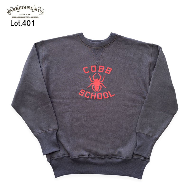 【WAREHOUSE】 ウエアハウス Lot 401 COBB SCHOOL スウェット トレーナー|SAMURAI CRAFT サムライクラフト