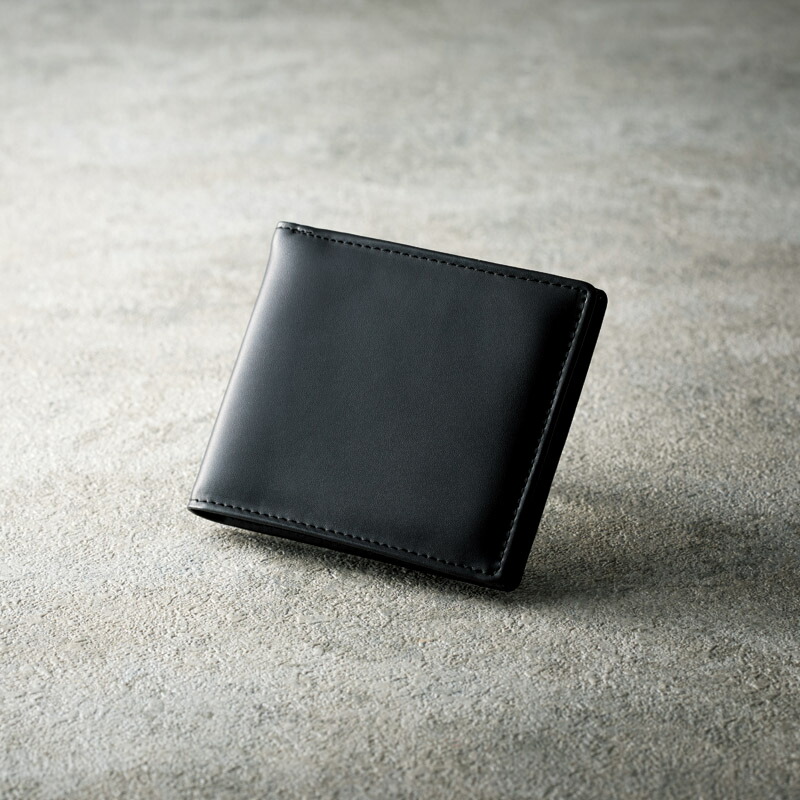 レザー製二つ折り財布 黒 楽天市場】カンサイセレクション 二つ折財布 ブラック S-KSM15355BK